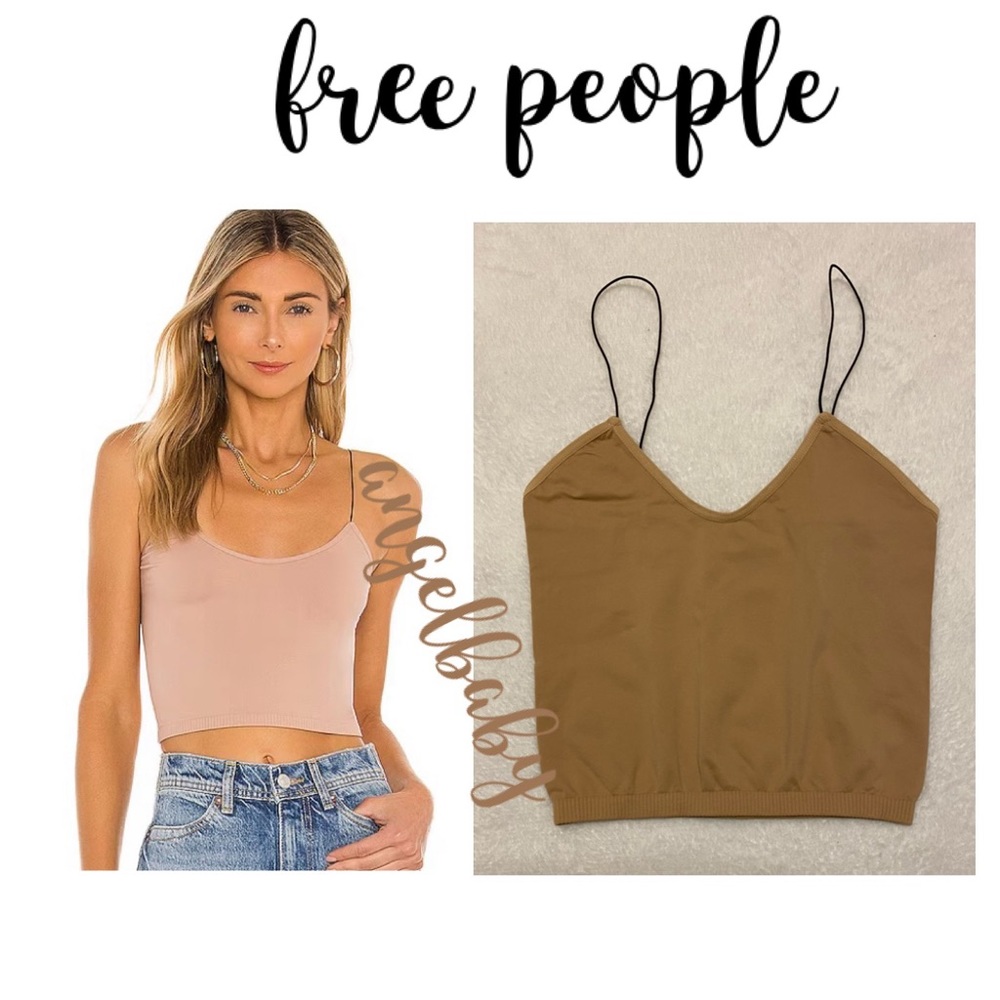Free People Skinny Strap Brami in Tan!